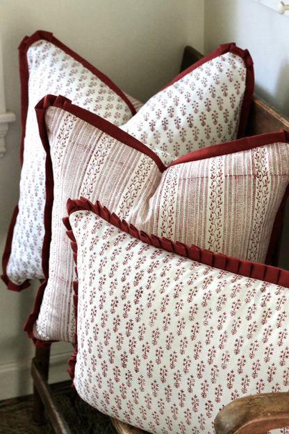 Emma & Claire in Red Reversible Pillow Covers | 3 Sizes