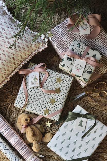 JSH + Whittney Parkinson Holly Trellis Wrapping Papers - 4 sheets