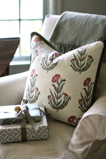 Amanda Pillow Covers | Moss Trim