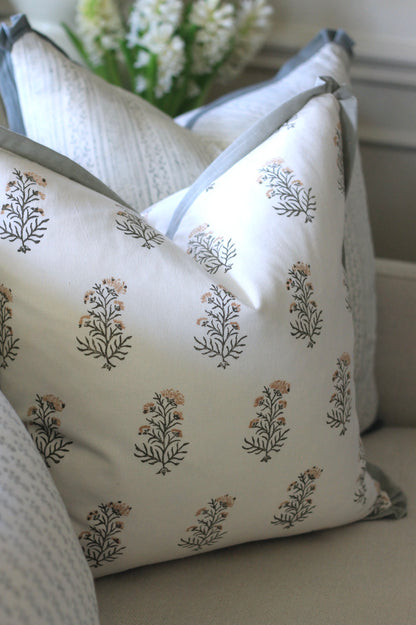 Charlotte Pillow Covers | English Green Trim