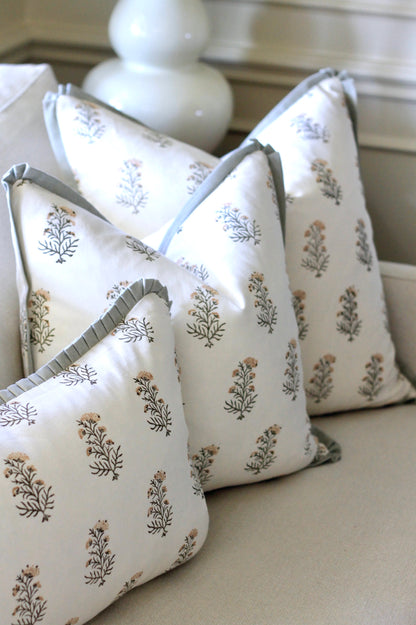 Charlotte Pillow Covers | English Green Trim