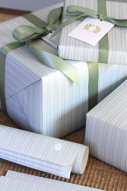 Grosgrain Stripe Wrapping Papers - 4 sheets