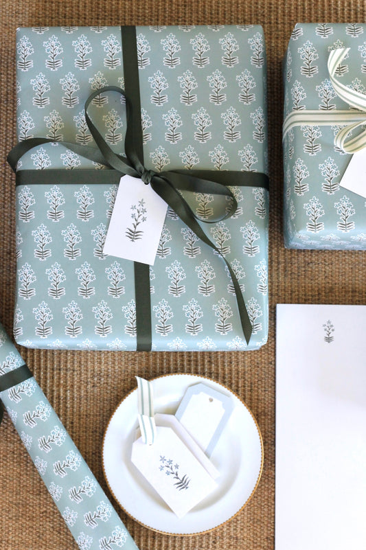 Emma Flower Wrapping Papers - 4 sheets
