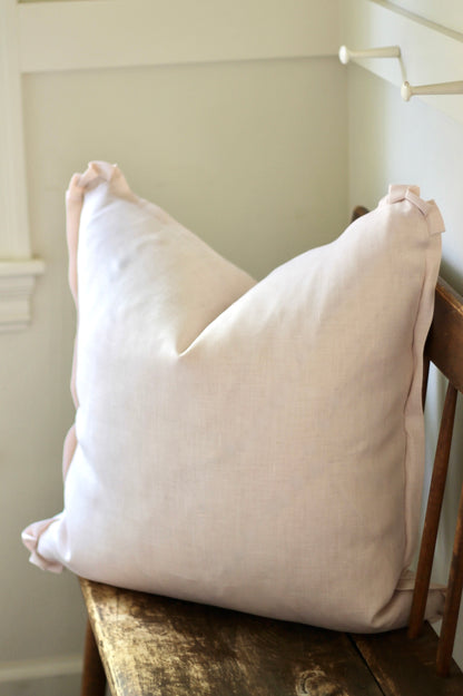 Pink Linen Pillow Covers