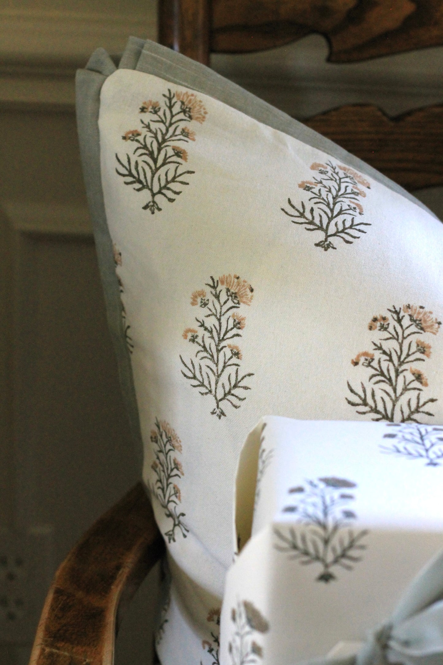 Charlotte Pillow Covers | English Green Trim