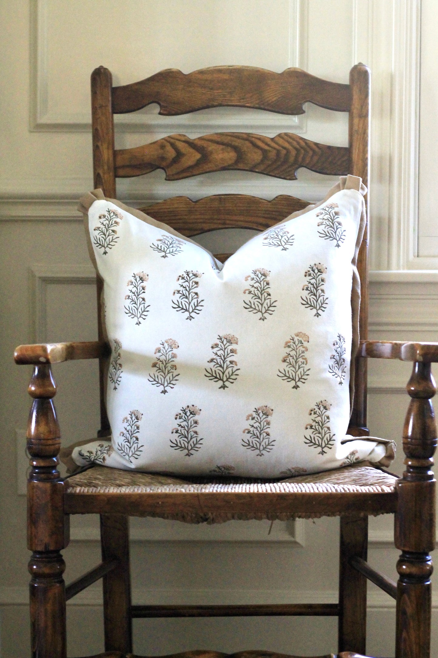 Charlotte Pillow Covers | English Green Trim