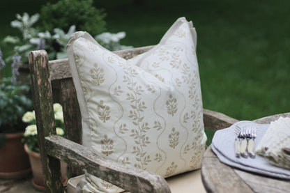 Elizabeth Pillow Covers in Wheat | 3 sizes