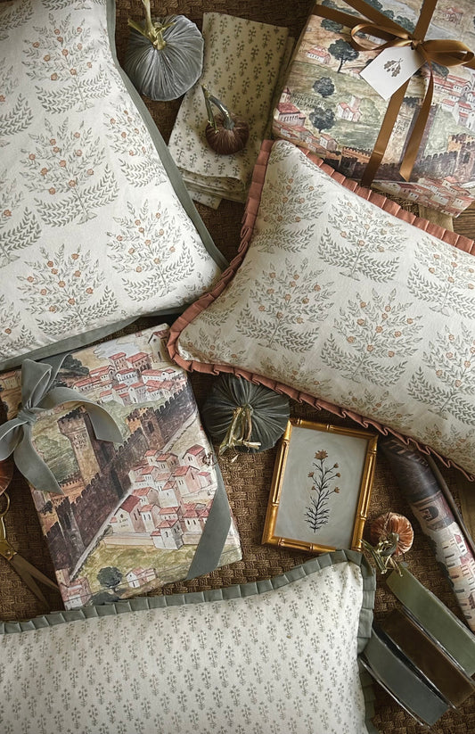 Hannah in Heirloom Pillow Covers | Sienna Trimmed Rectangle