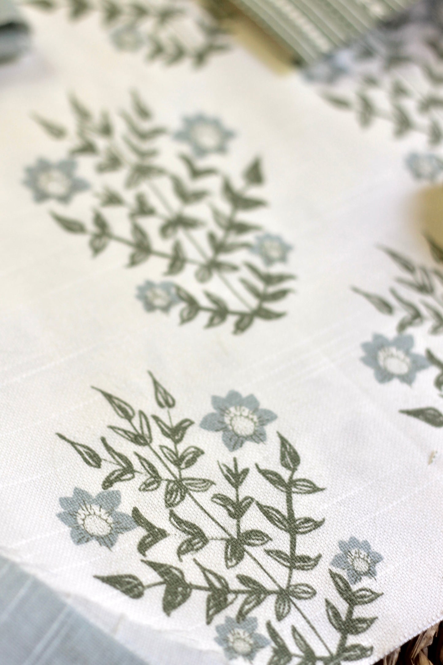 Mae in English Blue & Spruce Fabric by the Yard