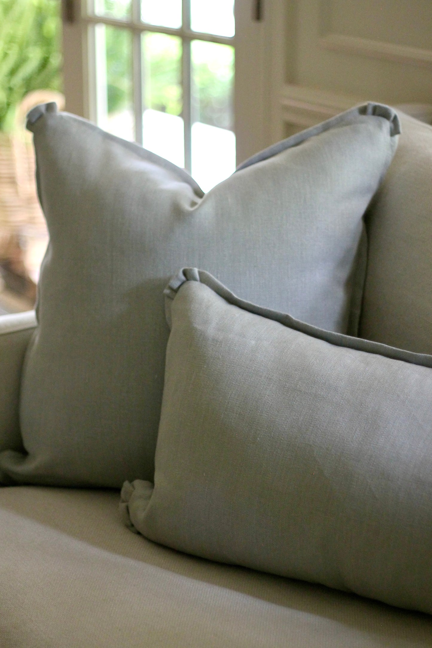 Silver Sage Linen Pillow Covers