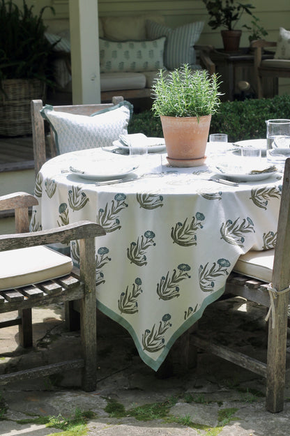 Amanda in Blue Tablecloths