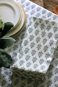 Dahlia in Spruce Table Linens