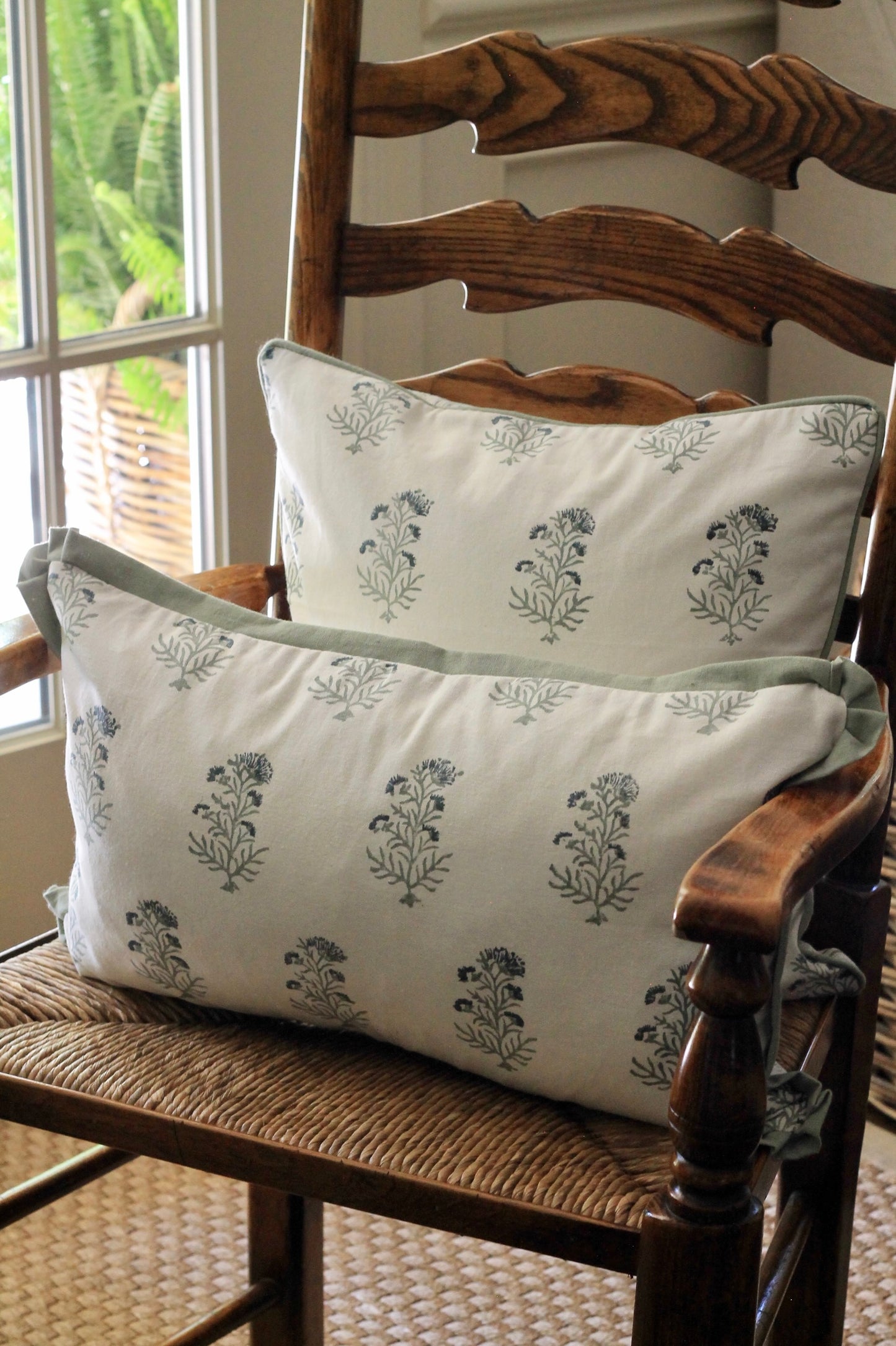 Charlotte with Claire Stripe in Slate Petite Pillows | 2 sizes