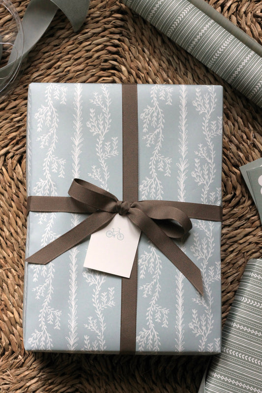 Potager Wrapping Paper in English Blue