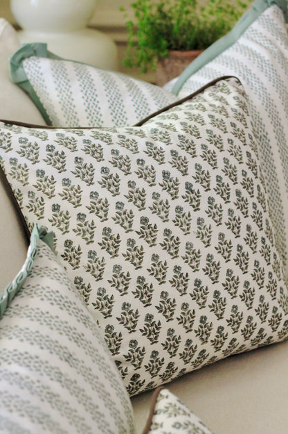Carie Pillow Covers with Walnut Piping | 3 sizes