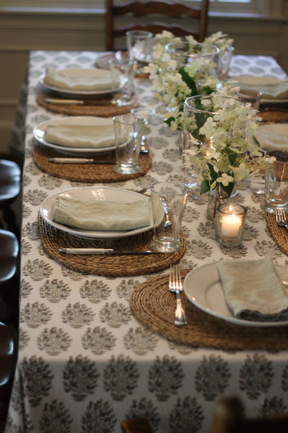 Hydrangea Tablecloths, Slate, 2 sizes