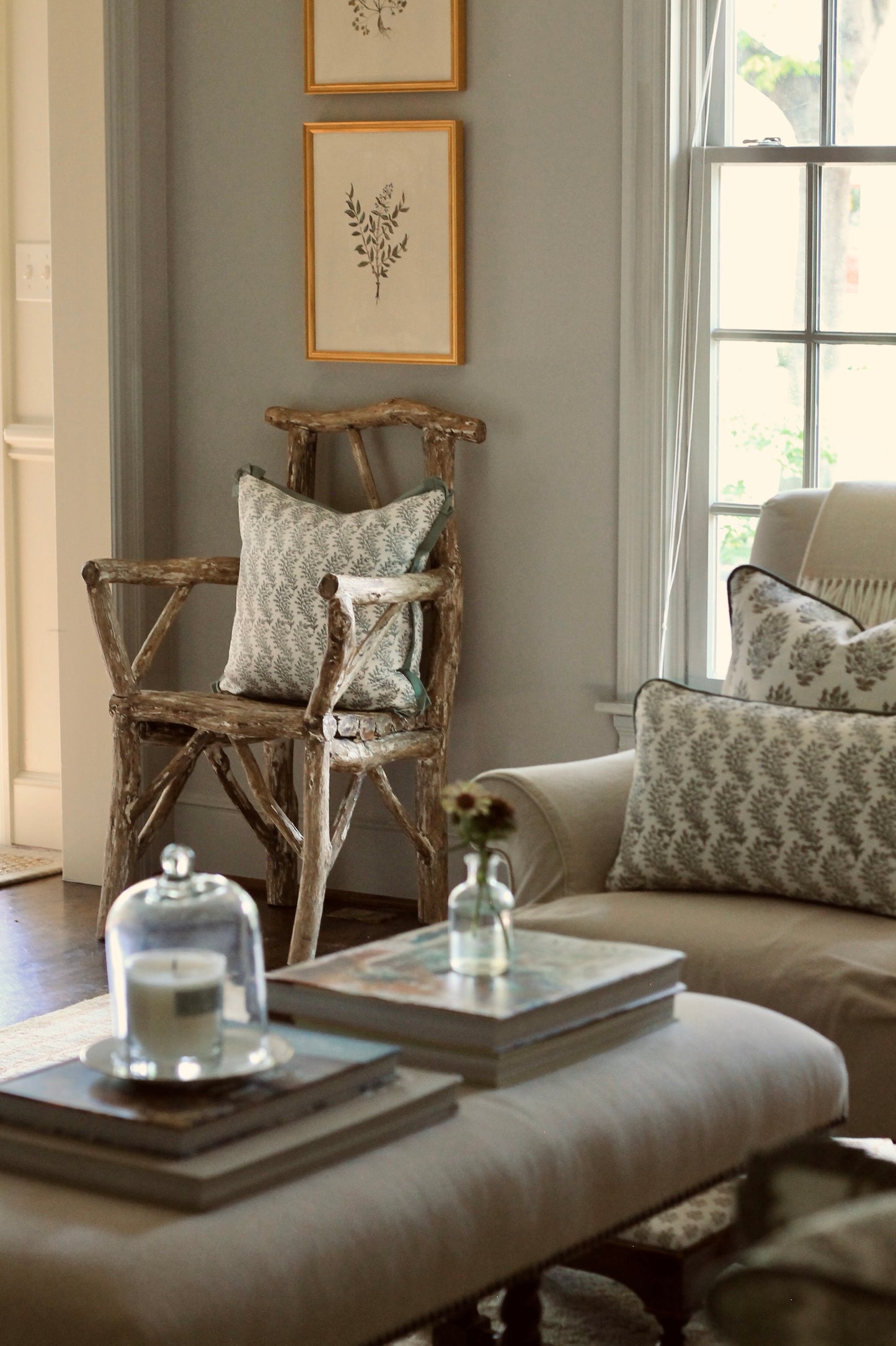 Garland Stripe Pillow Covers with Spruce Flange | 3 sizes