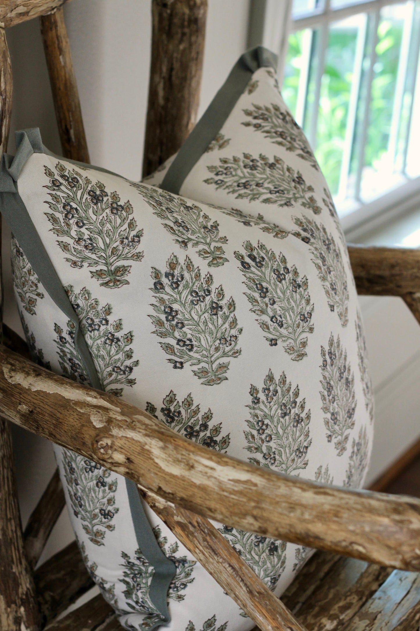 Hydrangea in Slate Pillow Covers with Slate Flange | 3 sizes