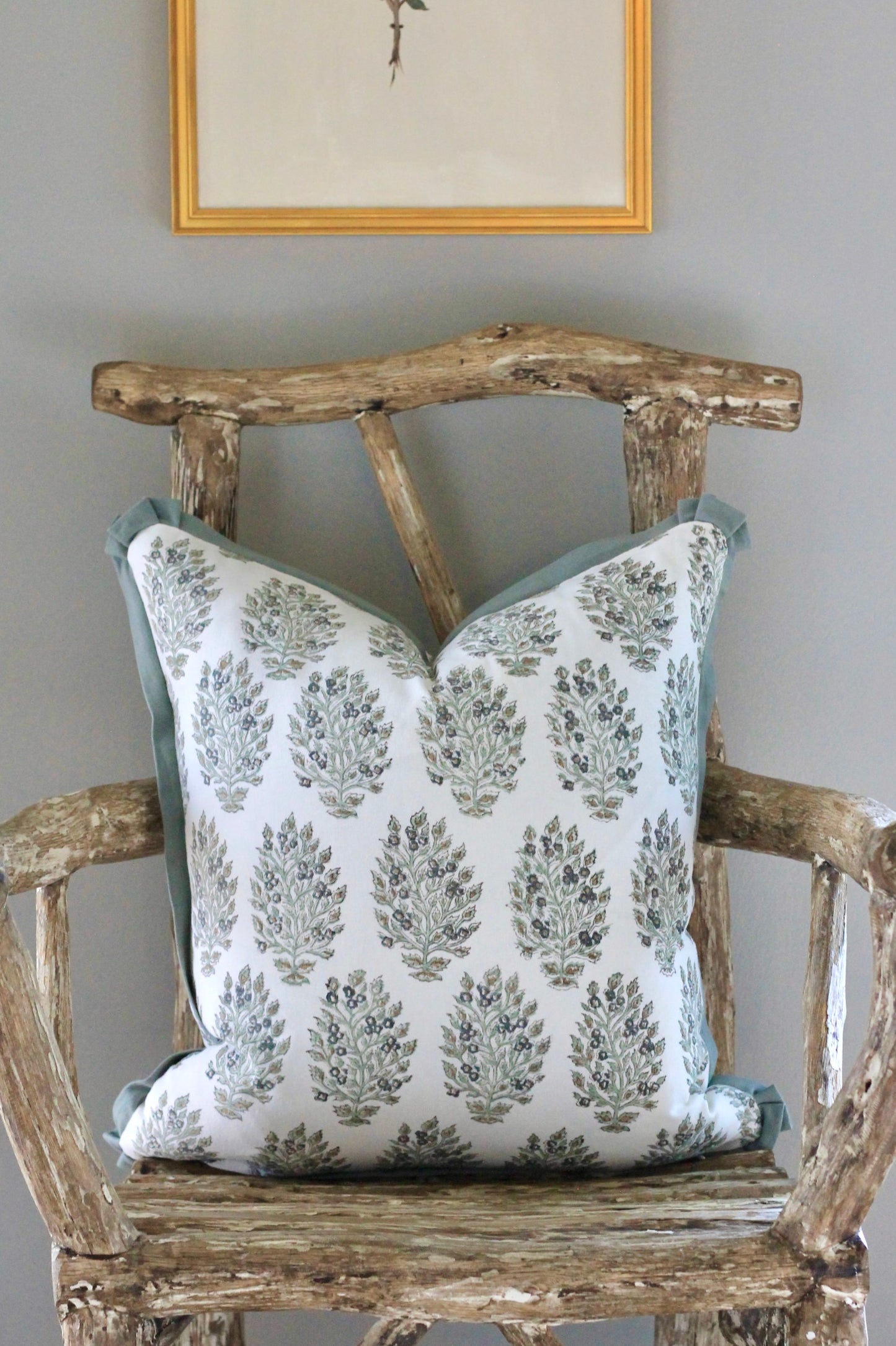 Hydrangea in Slate Pillow Covers with Slate Flange | 3 sizes