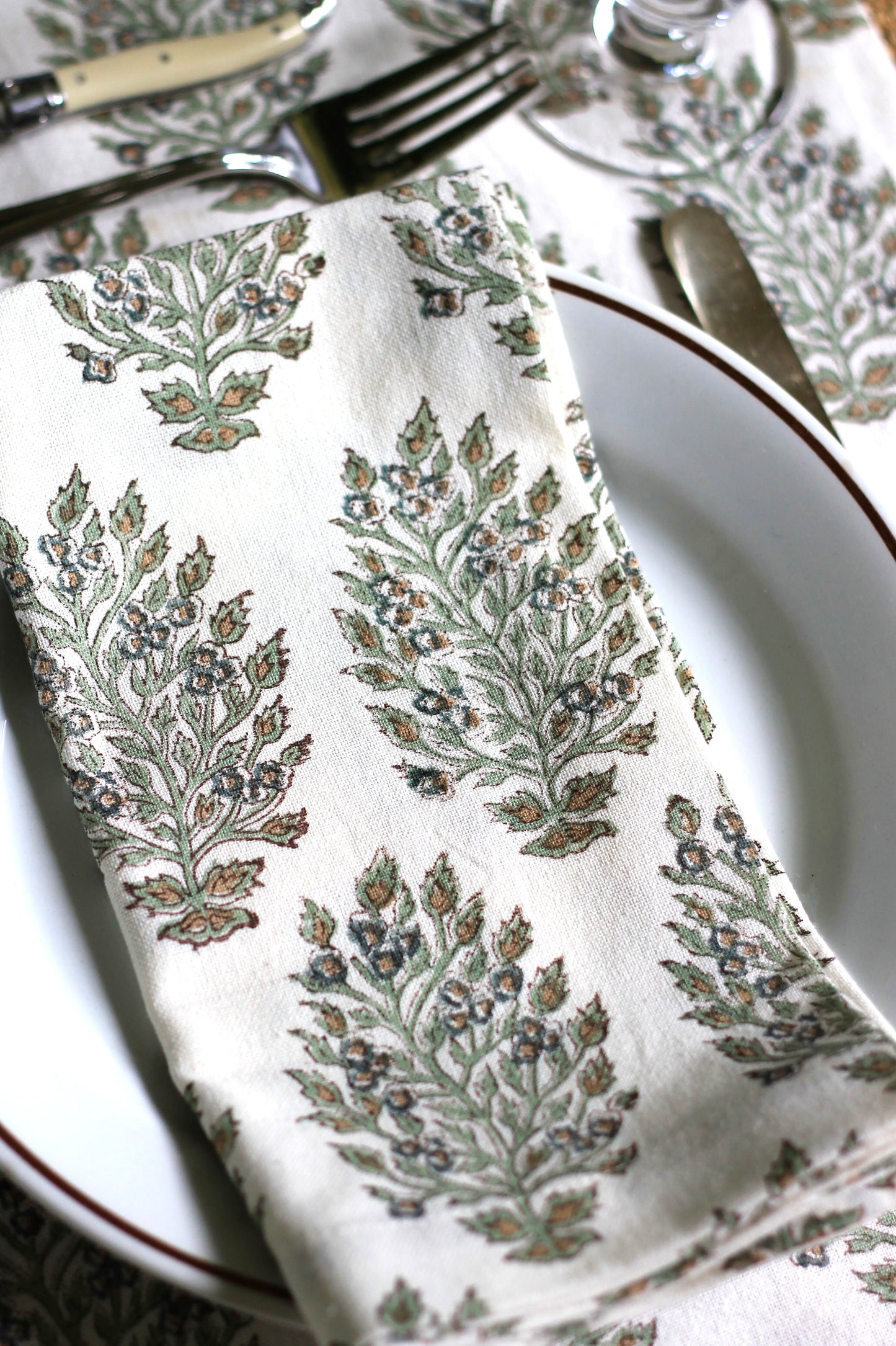 Hydrangea in Slate Napkins