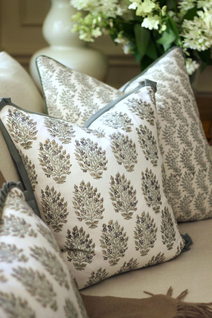 Hydrangea in Slate Pillow Covers with Slate Flange | 3 sizes