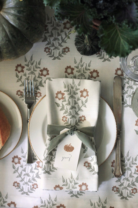 Mae in Heirloom Table Linens