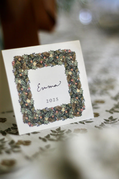 Holiday Harvest Wreath Placecards - Set of 10