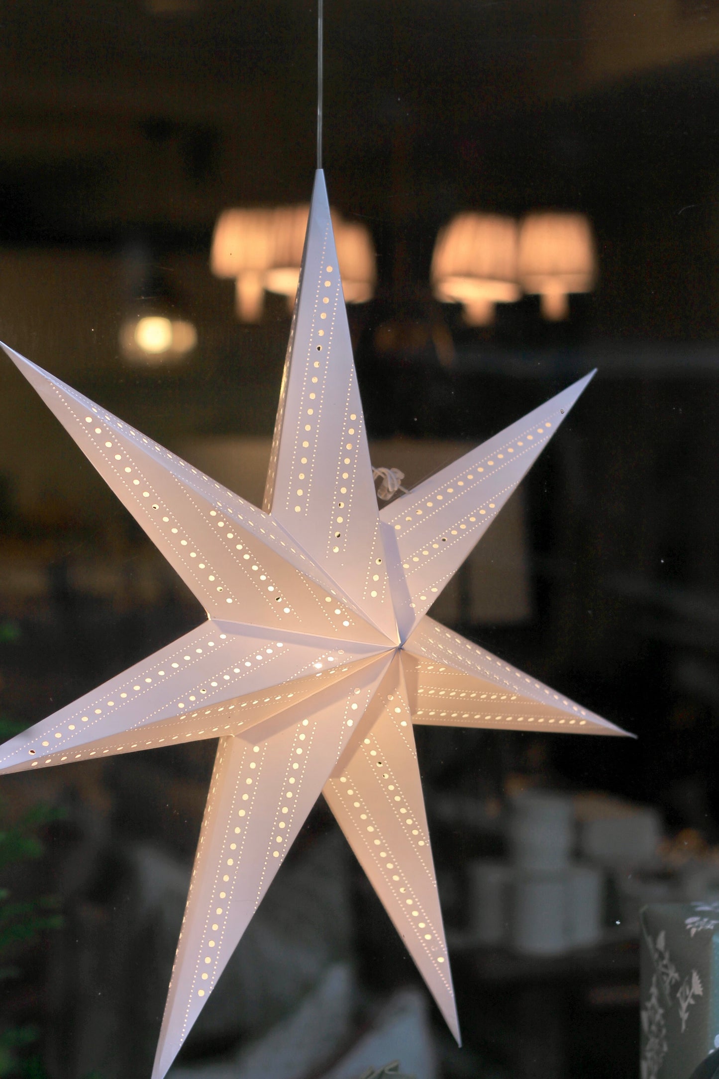 Lit Punched Paper Stars
