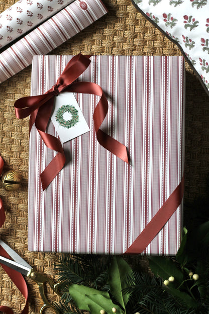 Grosgrain Stripe in Red Wrapping Paper