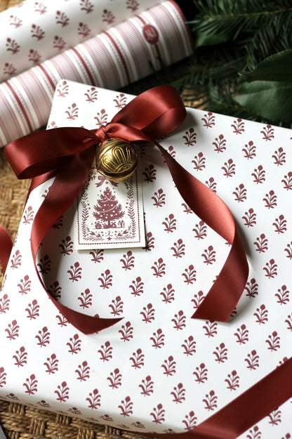 Woodblock Print Tree Tags