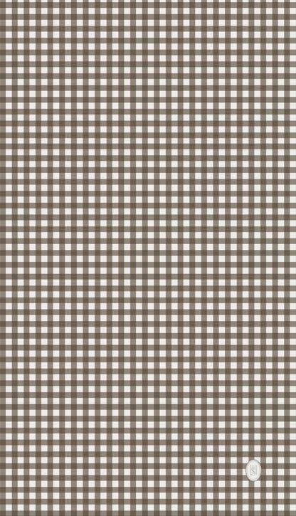 "Henry" Chocolate Gingham Wrapping Paper