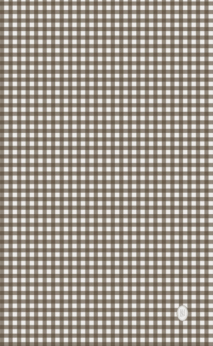 "Henry" Chocolate Gingham Wrapping Paper