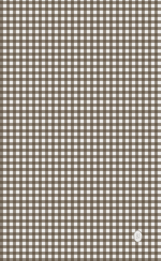 "Henry" Chocolate Gingham Wrapping Paper