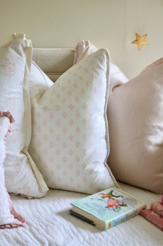 Field Flower in Rose Pillow Covers | 3 Sizes