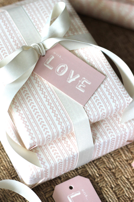 Faux Bois With LOVE Tags - Set of 10