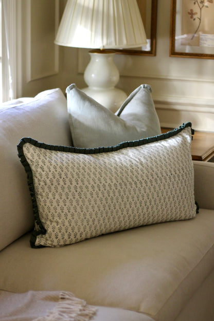 Emma in Deep Sage Large Rectangle