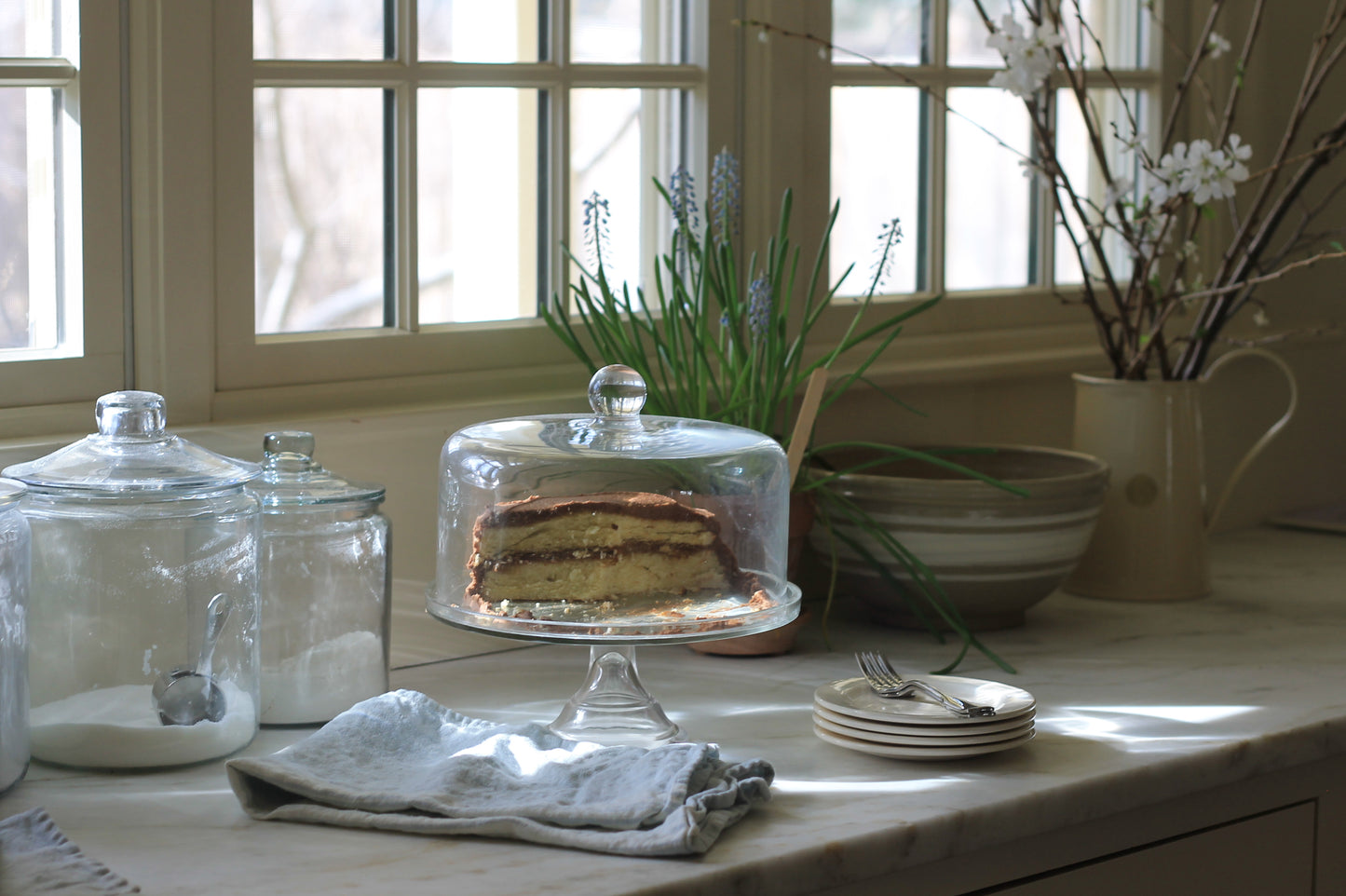 Glass Cake Stand & Dome