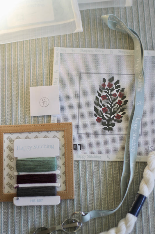 JSH + Happy Stitching Needlepoint Coaster Kit | Hydrangea
