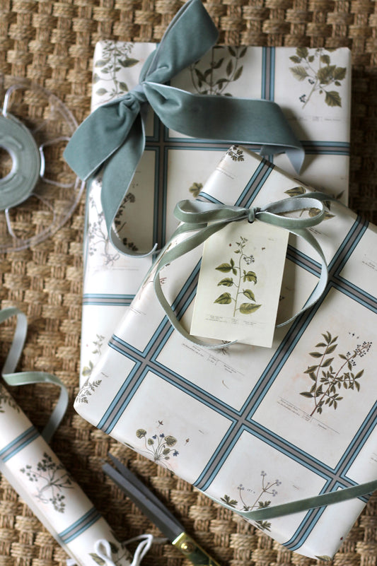 Antique Botanical Wrapping Papers - 4 sheets