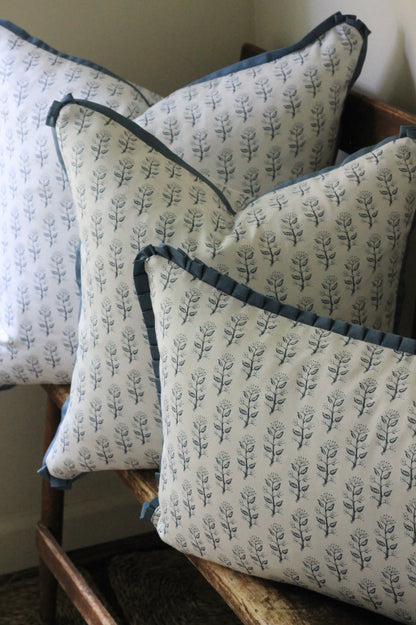 Privet Sprig Pillow Covers in Navy | 3 sizes