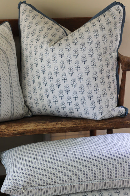 Privet Sprig Pillow Covers in Navy | 3 sizes