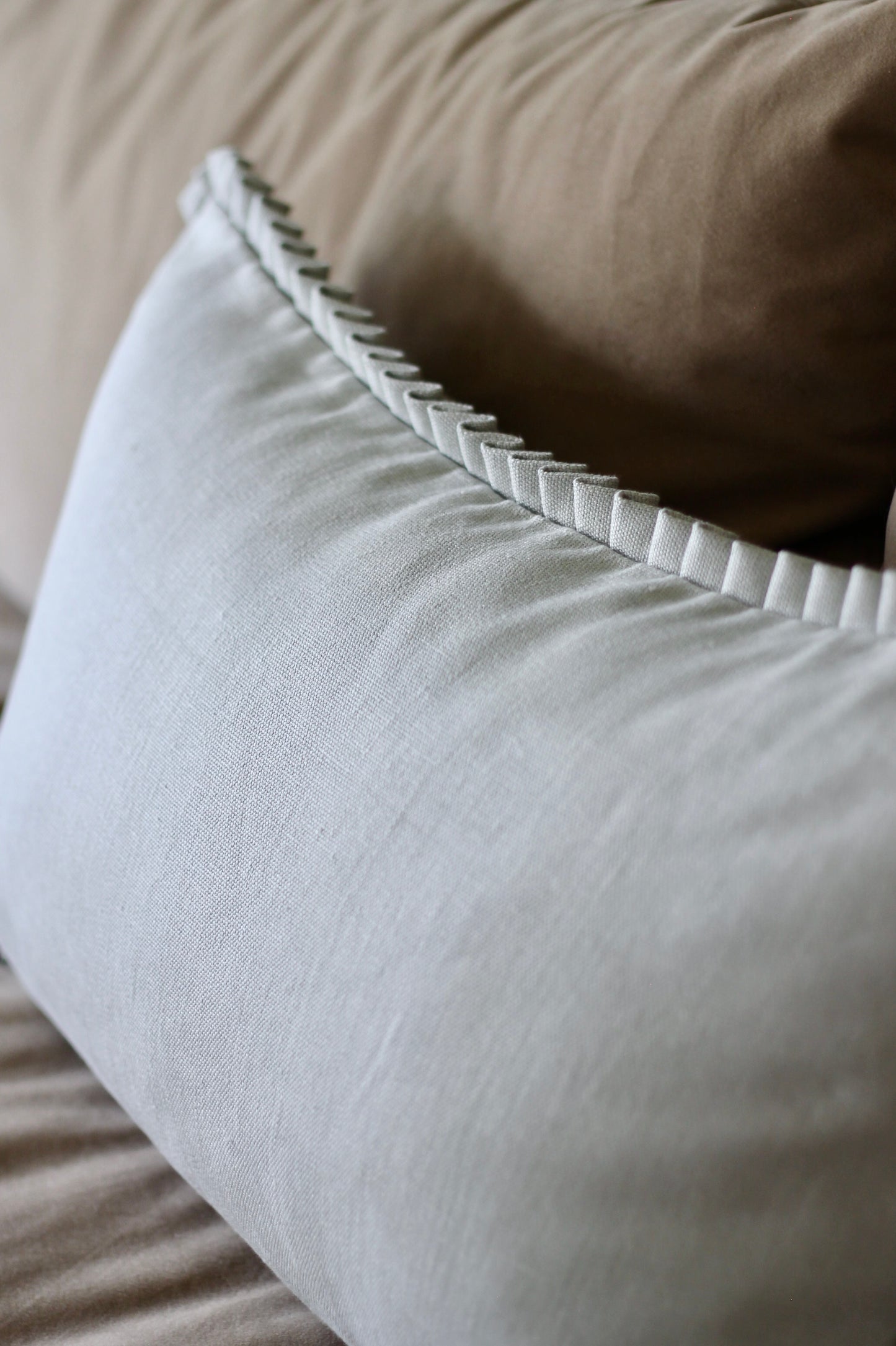 Solid Linen Pillow Covers in Serenity