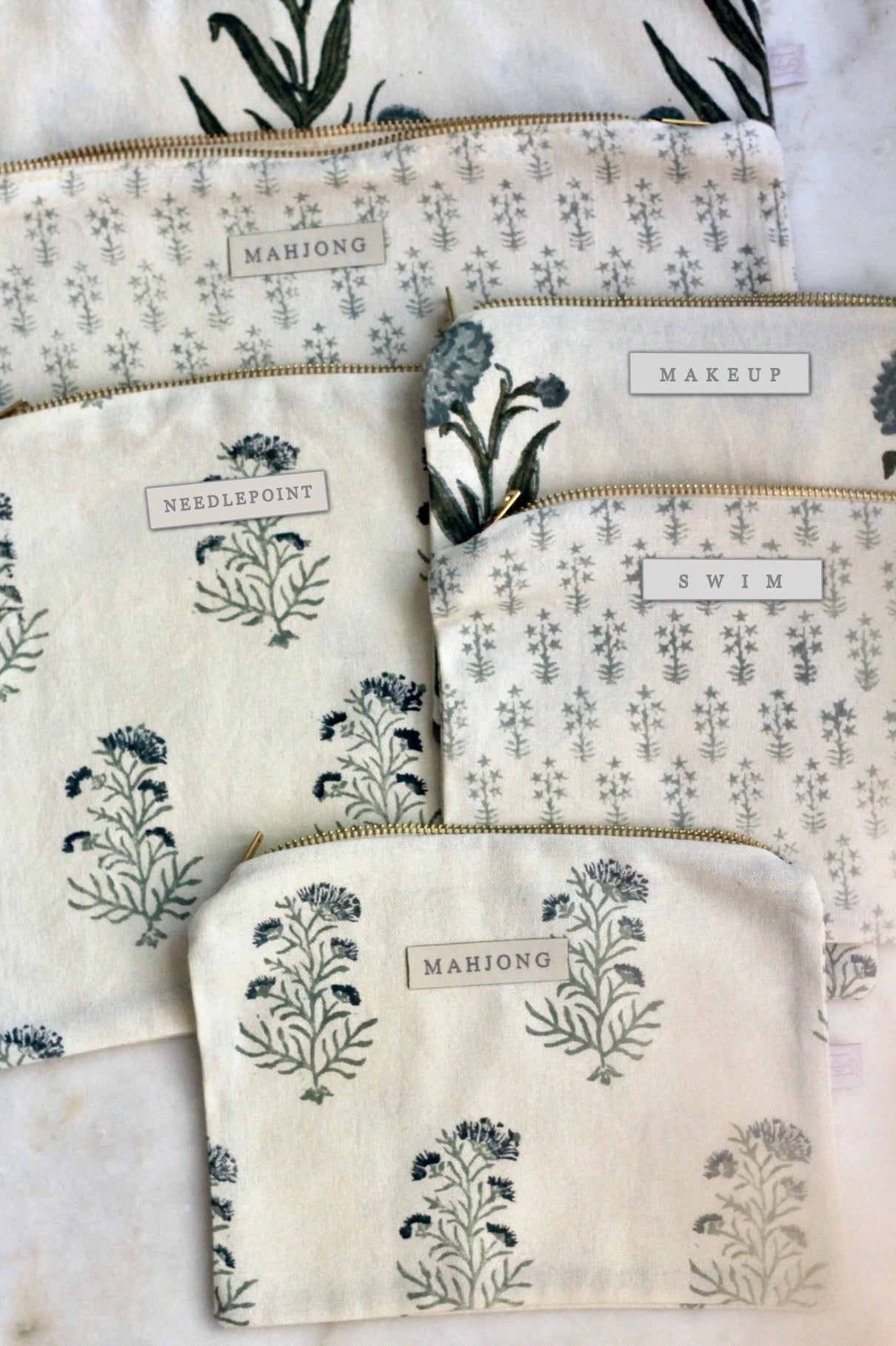 Brass Zippered Pouches