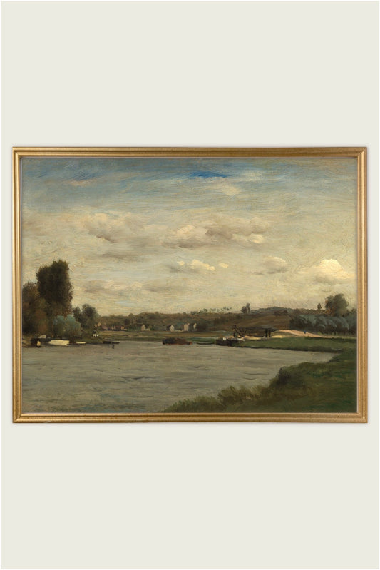 French Landscape "Landscape on a River"