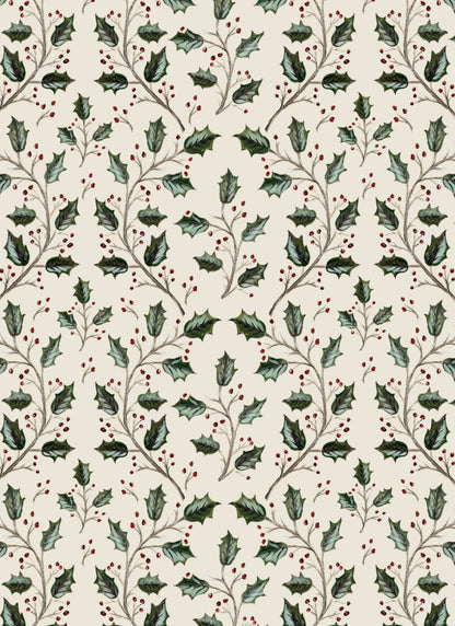 JSH + Whittney Parkinson Holly Wrapping Papers - 4 sheets