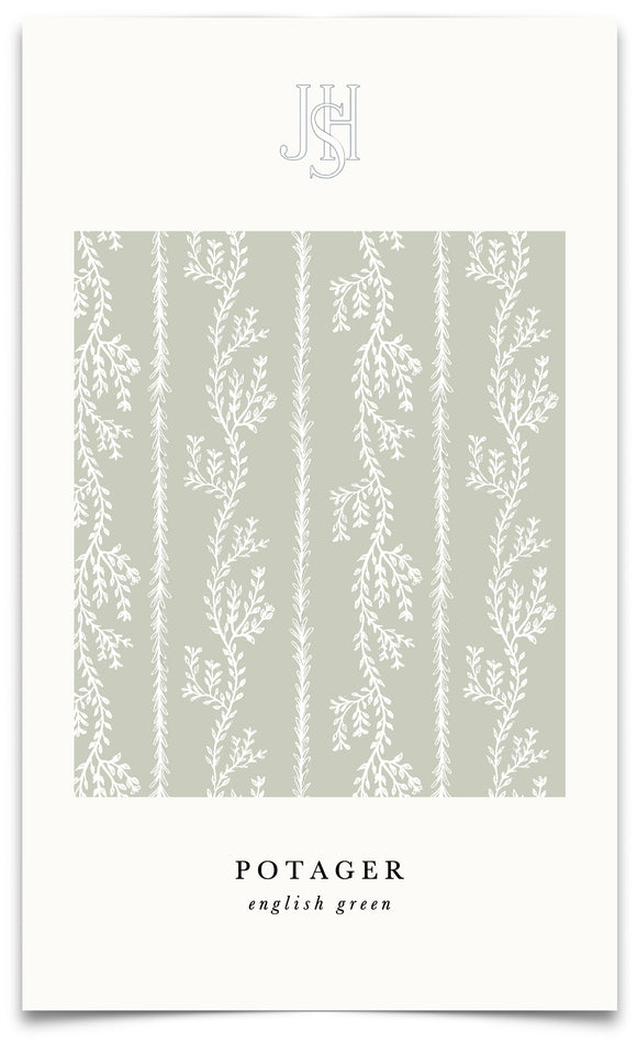 Potager in English Green Fabric by the Yard