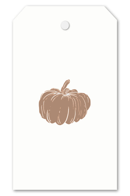 Woodblock Pumpkin Tags