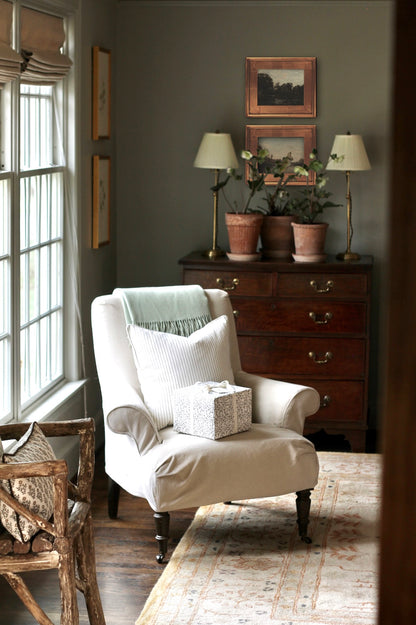 Ticking Stripe Pillow Covers with Piping