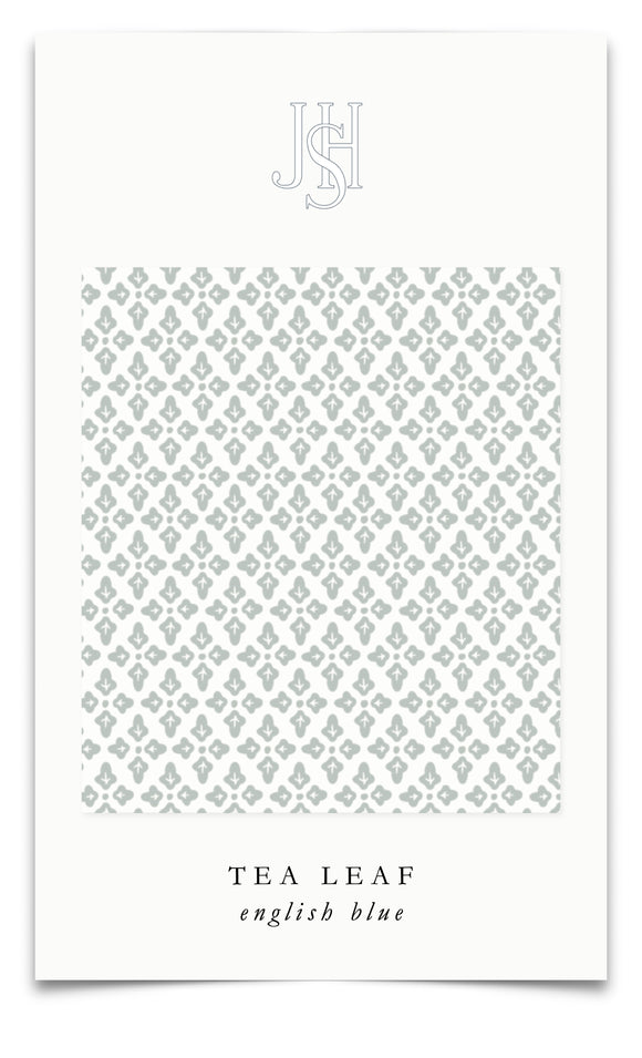Tea Leaf in English Blue Fabric by the Yard