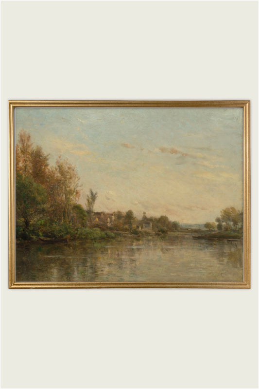 French Landscape "Banks of the Oise"